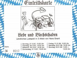 1987 – &quot;Liebe und Blechschaden&quot;