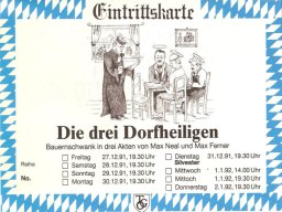 1991 – &quot;Die drei Dorfheiligen&quot;